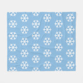 Snowflake Blue Fleece Blanket Deken (Voorkant (Horizontaal))