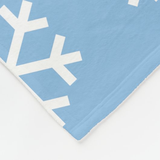 Snowflake Blue Fleece Blanket Deken (Hoek)