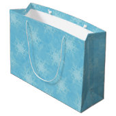 Snowflake Blue Groot Cadeauzakje (Achterkant Gekanteld)