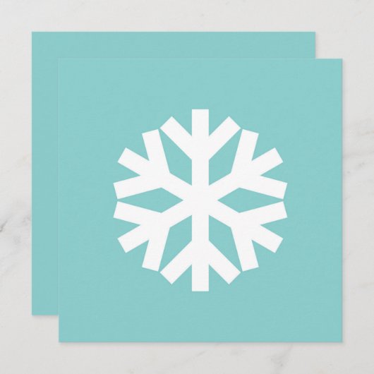 Snowflake blue kaart (Voorkant / Achterkant)