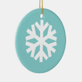 Snowflake blue keramisch ornament (Rechts)