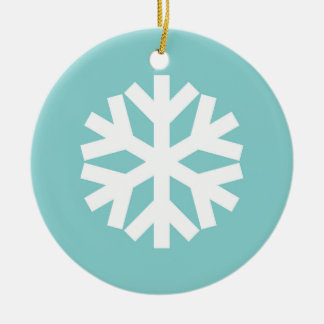 Snowflake blue keramisch ornament