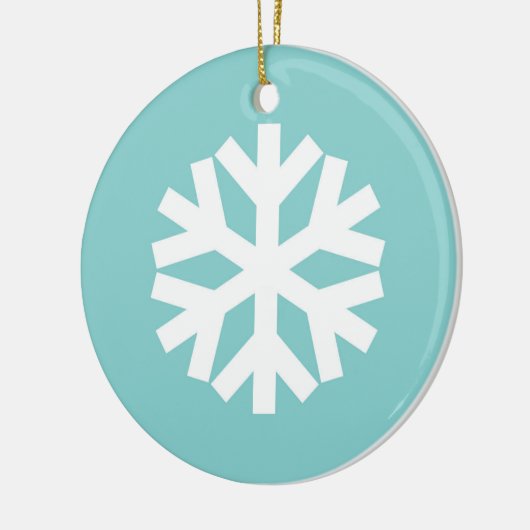 Snowflake blue keramisch ornament (Links)