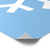 Snowflake Blue Kerstmis Poster (Hoek)