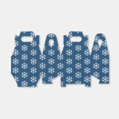 Snowflake Blue kerstvierkant Bedankdoosjes (Uitgevouwen)