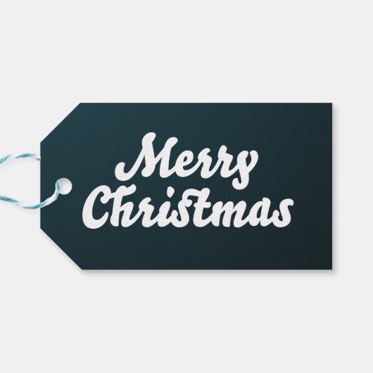 Snowflake Blue met kerst Cadeaulabel (Achterkant Horizontaal)