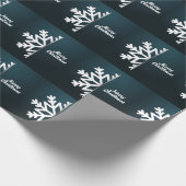 Snowflake Blue met kerst Cadeaupapier (Hoek)