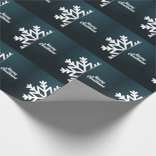 Snowflake Blue met kerst Cadeaupapier (Hoek)