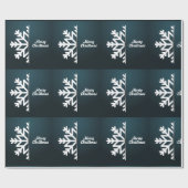 Snowflake Blue met kerst Cadeaupapier (Vlak)