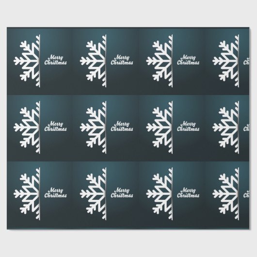 Snowflake Blue met kerst Cadeaupapier (Vlak)