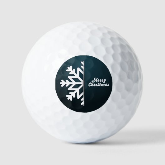 Snowflake Blue met kerst Golfballen (Voorkant)