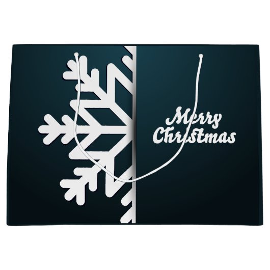 Snowflake Blue met kerst Groot Cadeauzakje (Voorkant)