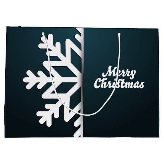 Snowflake Blue met kerst Groot Cadeauzakje (Achterkant)