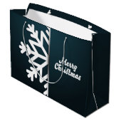 Snowflake Blue met kerst Groot Cadeauzakje (Achterkant Gekanteld)
