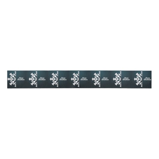 Snowflake Blue met kerst Grosgrain Lint (Voorkant)