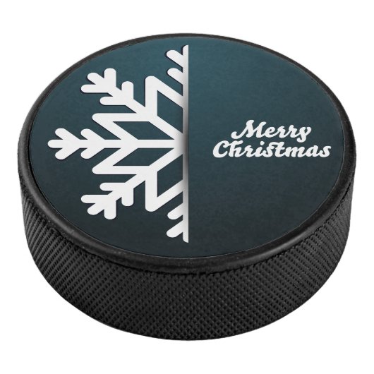 Snowflake Blue met kerst Hockey Puck (3/4)