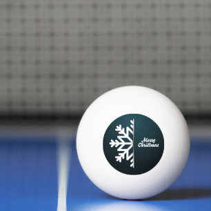 Snowflake Blue met kerst Pingpongbal