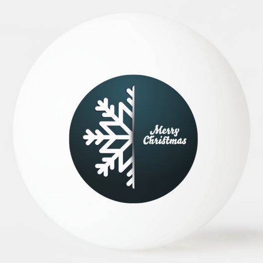 Snowflake Blue met kerst Pingpongbal (Voorkant)