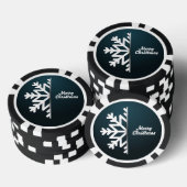 Snowflake Blue met kerst Pokerchips (Opstapeling)