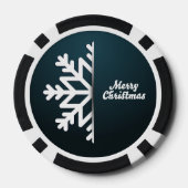 Snowflake Blue met kerst Pokerchips (Achterkant)