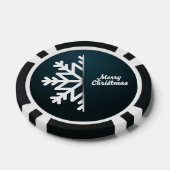 Snowflake Blue met kerst Pokerchips (Enkel)