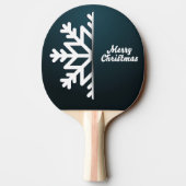 Snowflake Blue met kerst Tafeltennisbatje (Achterkant)