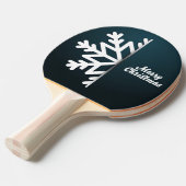 Snowflake Blue met kerst Tafeltennisbatje (Voorkant Gekanteld)