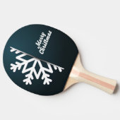 Snowflake Blue met kerst Tafeltennisbatje (Zijkant)