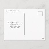 Snowflake Blue Milkshake Sweet Kerstmis Feestdagenkaart (Achterkant)