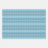 Snowflake Blue Nordic Faux Knit Sweater Inpakpapier Vel (Voorkant)