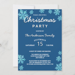 Snowflake Blue Opal Simple Cute Kerstparty