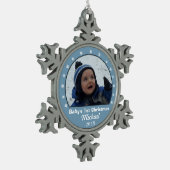 Snowflake Blue Photo Ornament (Links)