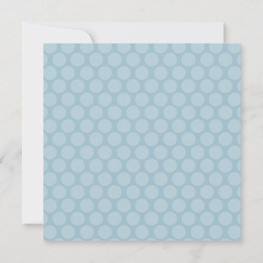 Snowflake Blue Polka Dot Sip en See Kaart (Achterkant)