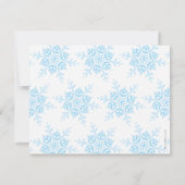 Snowflake Blue Silver Glitter Winter 1ste verjaard Kaart (Achterkant)