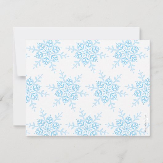 Snowflake Blue Silver Glitter Winter 1ste verjaard Kaart (Achterkant)