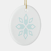 Snowflake, Blue Star, Ice, Cristal Keramisch Ornament (Rechts)