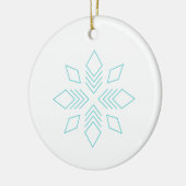Snowflake, Blue Star, Ice, Cristal Keramisch Ornament (Links)