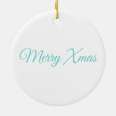 Snowflake, Blue Star, Ice, Cristal Keramisch Ornament (Achterkant)