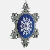 Snowflake Blue Tin Sneeuwvlok Ornament (Links)