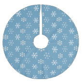Snowflake Blue Tree Skirt Kerstboom Rok (Voorkant)