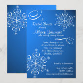 Snowflake Blue Vrijgezellenfeest Kaart (Voorkant / Achterkant)