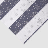  Snowflake Blue White Kerststreping Tissuepapier (Detail)