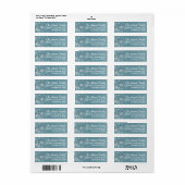 Snowflake Blue Winter Christmas Return Address Etiket (Full Sheet)