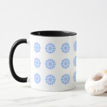 Snowflake Blue Winter Festive Pattern