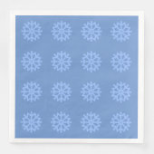 Snowflake Blue Winter Festive Pattern Servet (Voorkant)