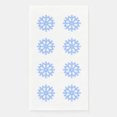 Snowflake Blue Winter Festive Pattern Servet (Voorkant)