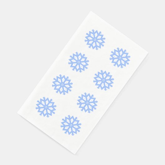 Snowflake Blue Winter Festive Pattern Servet (Hoek)