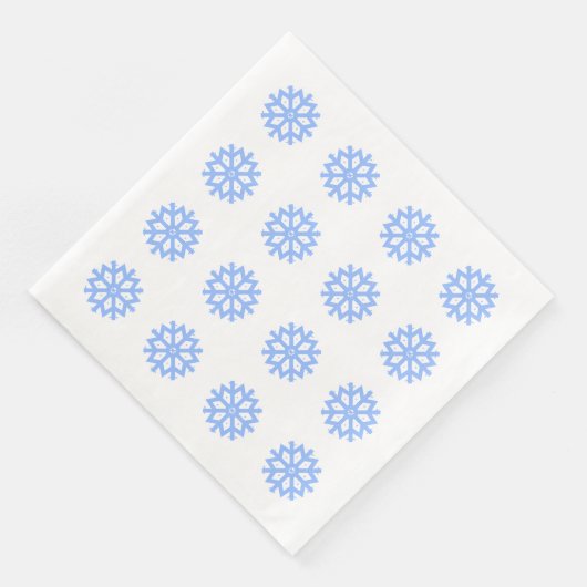Snowflake Blue Winter Festive Pattern Servet (Hoek)
