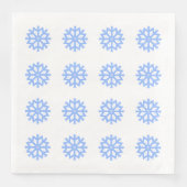 Snowflake Blue Winter Festive Pattern Servet (Voorkant)