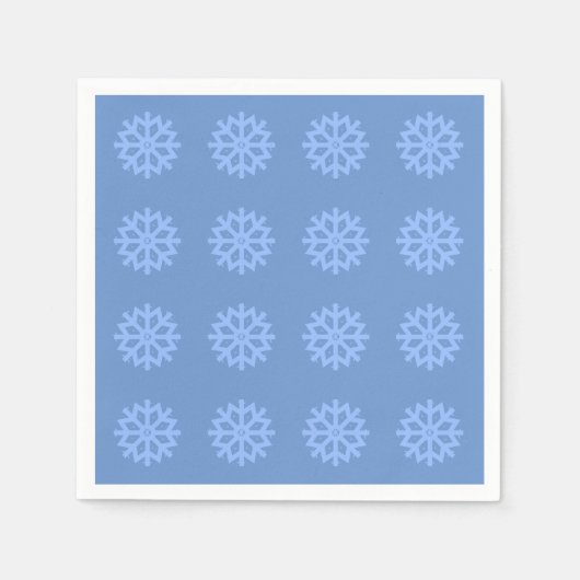 Snowflake Blue Winter Festive Pattern Servet (Voorkant)